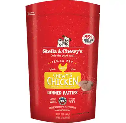 Dinner Patties Chewy's Chicken Frozen Raw Dog Food 3-lb