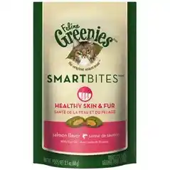 Smartbites Heathy Skin & Fur Salmon Cat Treats 2.1-oz