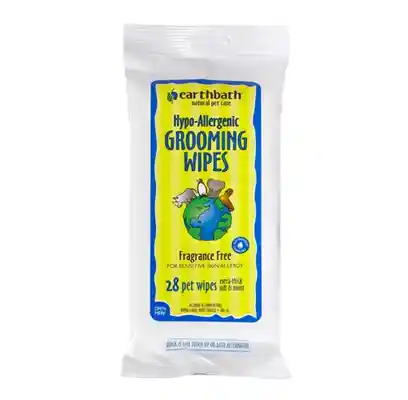 Hypo-allergenic Grooming Wipes, 28 Ct