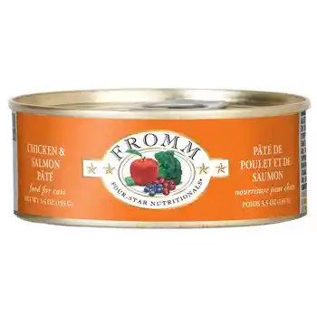 Four Star Grain Free Chicken & Salmon Pate Canned Cat Food 5-oz