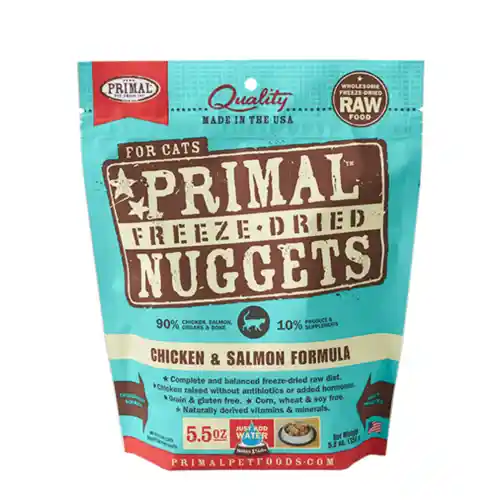 Freeze Dried Nuggets Grain Free Chicken & Salmon Formula Cat Food 5.5-oz