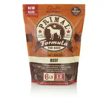 Raw Frozen Canine Beef Formula Nuggets Dog Food 6-lb