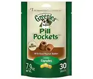 Pill Pockets Canine Peanut Butter Dog Treats For Capsules 7.9-oz