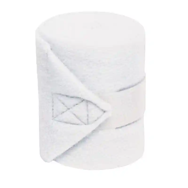 Pol0 Fleece Bandages For Horses White 9 Foot / 4 Pack