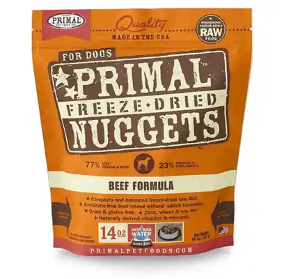 Freeze Dried Nuggets Grain Free Beef Formula Dog Food 14-oz