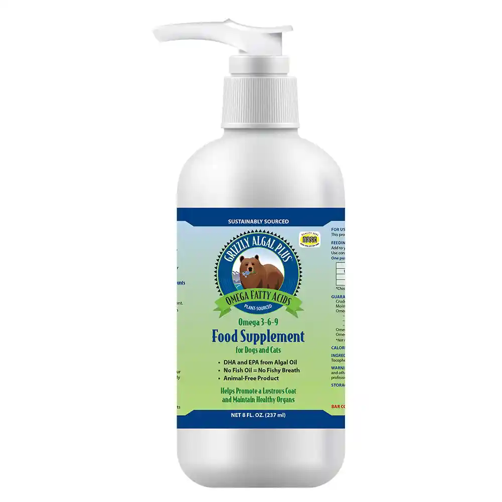 Algal Plus Omega 3 6 9 Food Supplement For Dogs And Cats - 8oz Bottles