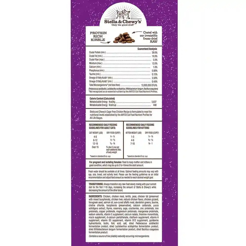 Raw Coated Cage Free Chicken Dry Cat Food 2.5-lb