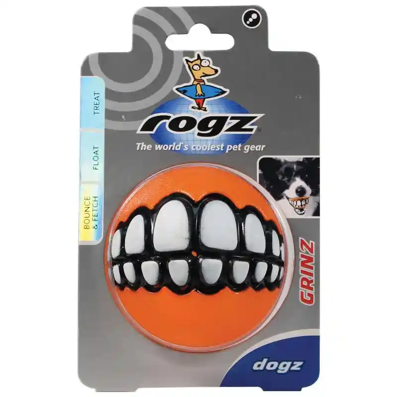 Rogz Grinz Lg Trt Ball Dog 3";