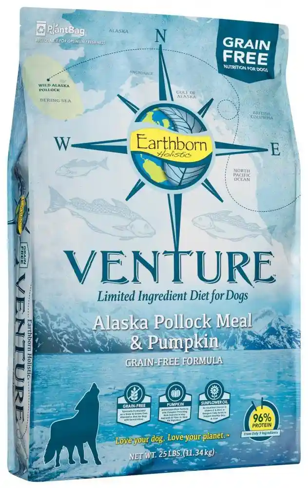 Venture Grain Free Alaska Pollock Meal & Pumpkin Dry Dog Food 25-lb