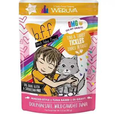 Bff Tuna & Turkey Tickles Recipe Pouches Wet Cat Food 3-oz