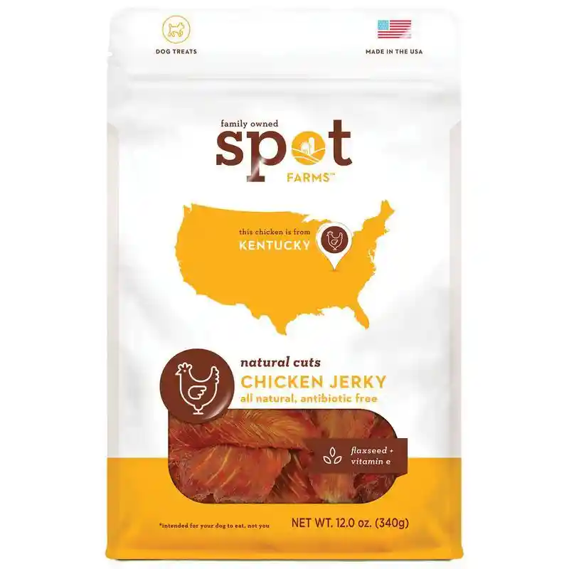 Spot Farms Chicken Jerky Flaxseed & Vit E 12 Oz