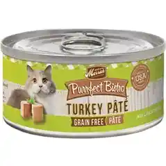 Purrfect Bistro Grain-free Turkey Pate Canned Cat Food 3-oz