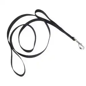 Double Handle Dog Leash, Black, 1" X 06'
