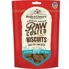 Raw Coated Biscuits Grass-fed Lamb Recipe Dog Treats 9-oz