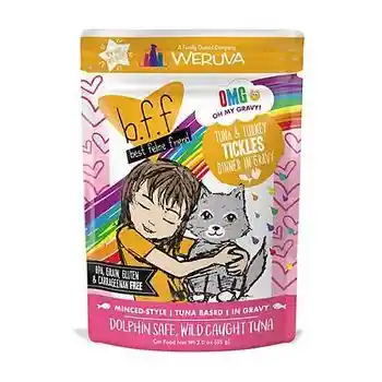 Bff Tuna & Turkey Tickles Recipe Pouches Wet Cat Food 3-oz