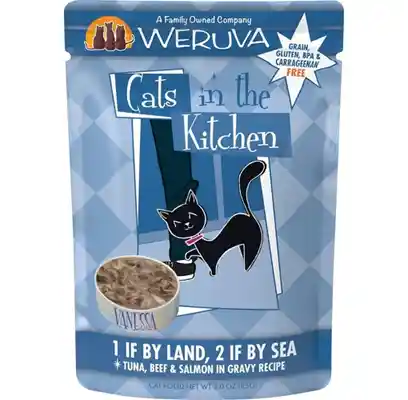 Cats In The Kitchen 1 If By Land 2 If By Sea Pouches Wet Cat Food 3-oz
