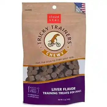 Chewy Tricky Trainers Liver Dog Treats 5-oz