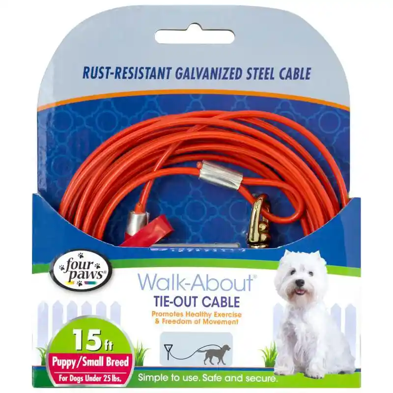 FP Cable Tie Out Puppy Lightweight 25 Lbs 15'