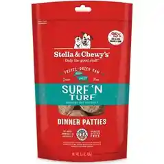 Dinner Patties Surf 'n Turf Grain Free Freeze Dried Raw Dog Food 5.5-oz