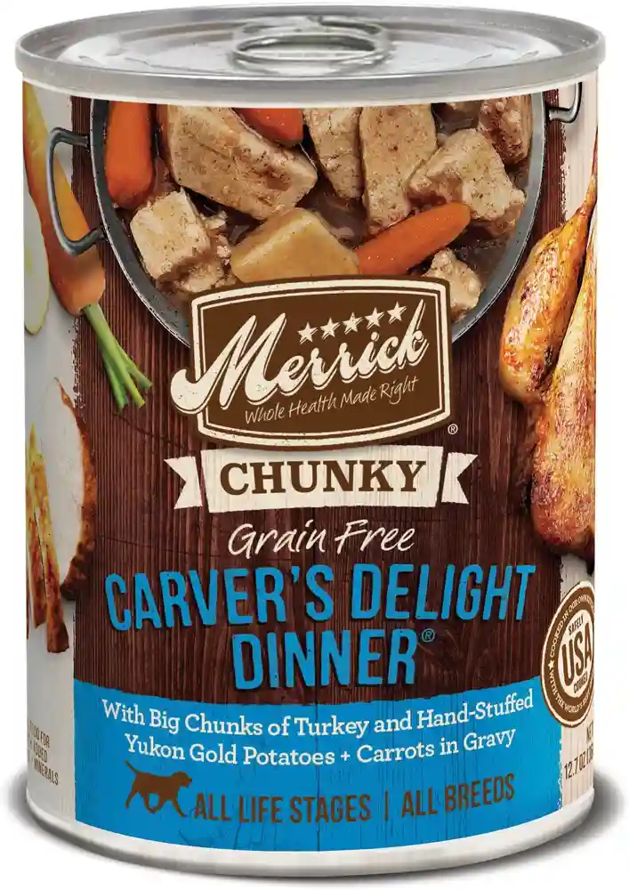 Chunky Grain-free Carver's Delight Dinner Canned Dog Food 12.7-oz