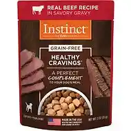 Instinct Healthy Cravings Grain-free Tender Beef Recipe Meal Topper Pouches For Dogs 3-oz