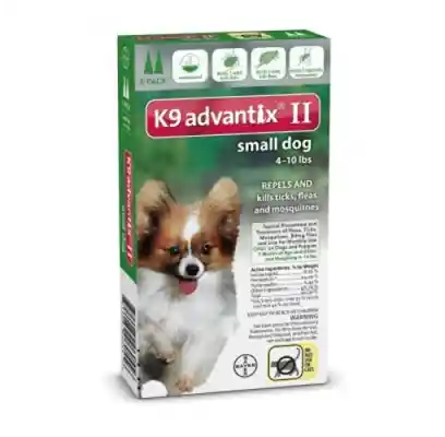 K9 Advantix II Dog Small Green 4-10 Lbs 2pk