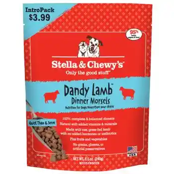 Dinner Morsels Dandy Lamb Frozen Raw Dog Food 8.5-oz