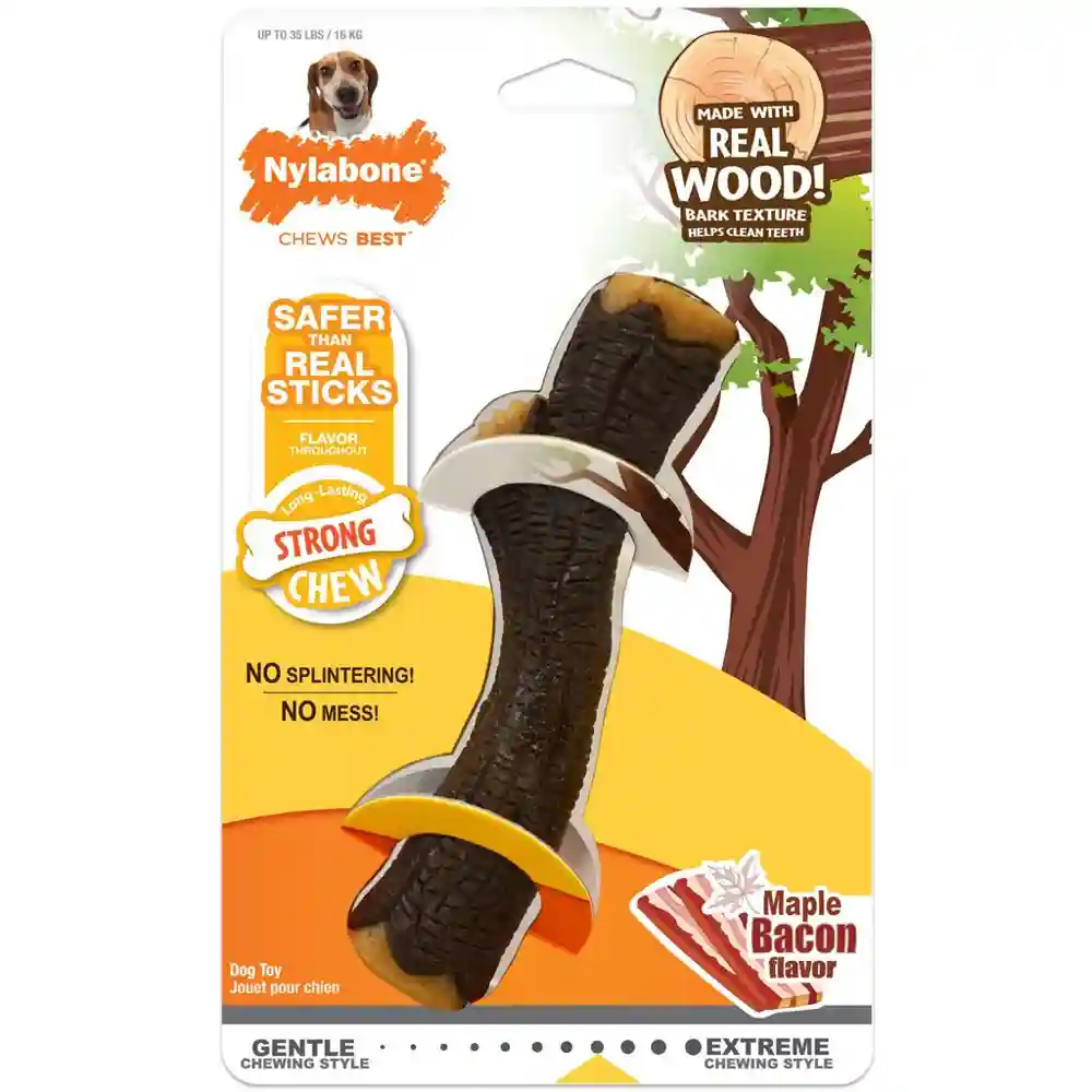 Wolf Strong Chew Stick Real Wood With Maple Bacon;