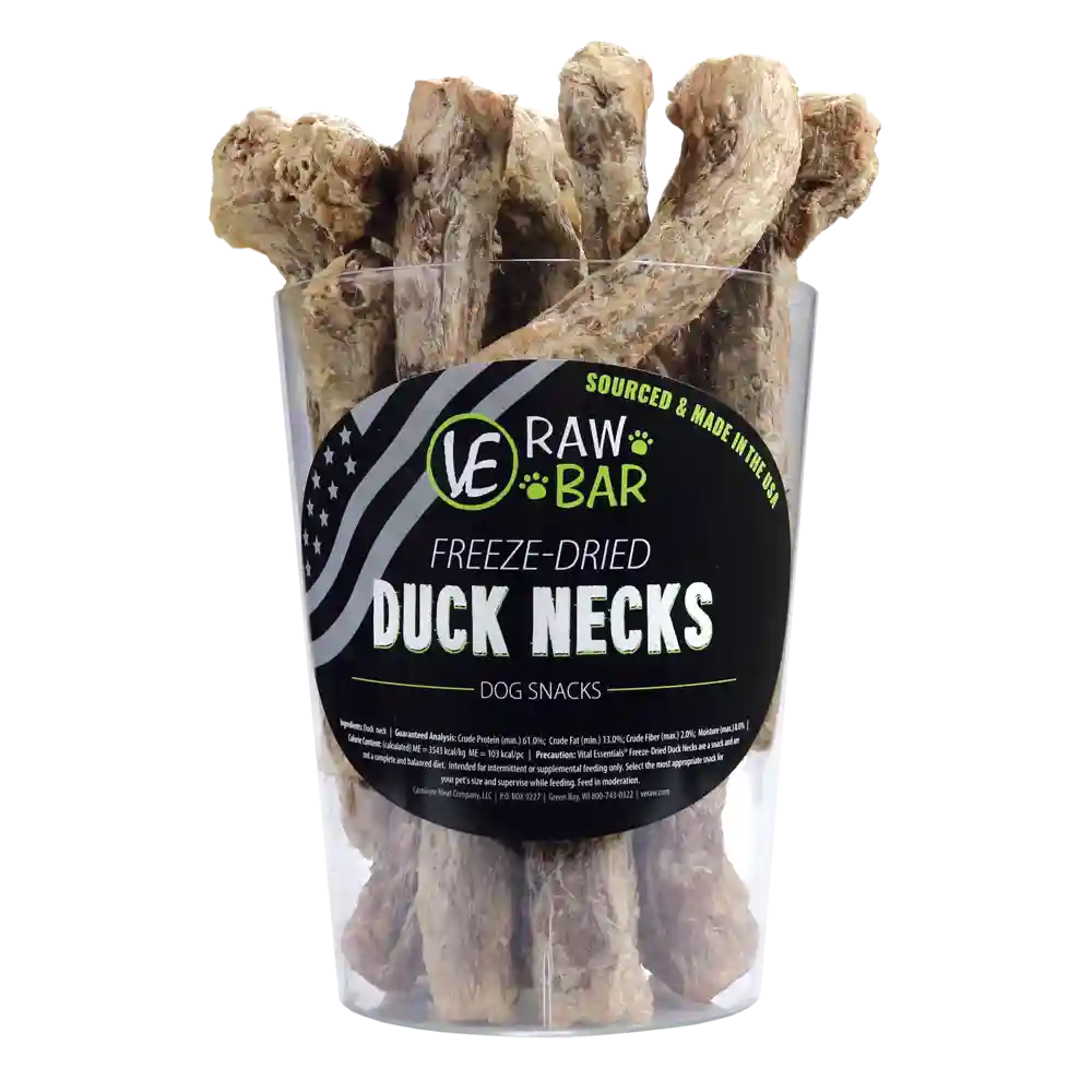 Raw Bar Freeze-dried Duck Neck Treat For Dogs 1 Duck Neck