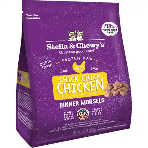 Dinner Morsels Chick, Chick Chicken Frozen Cat Food 1.25-lb