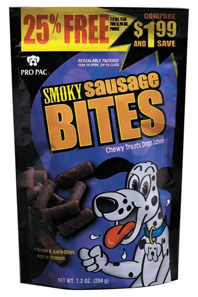 Propac Smokey Sausage Bites Treat 7.2 Oz