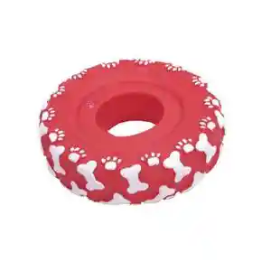 Vinyl Tire Dog Toy, Red, 4.5"