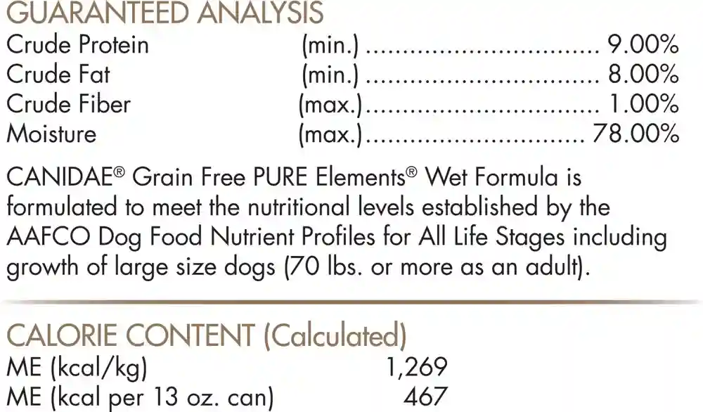 Grain-free Pure Elements Lamb, Turkey & Chicken Formula Canned Dog Food 13.2-oz