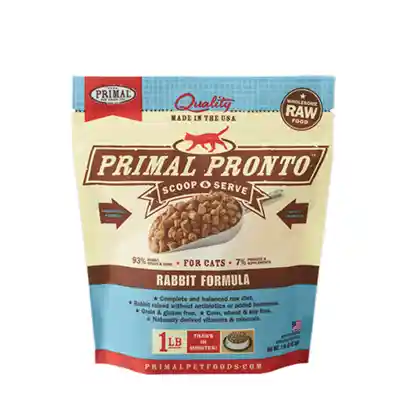 Pronto Raw Rabbit Frozen Cat Food 1-lb