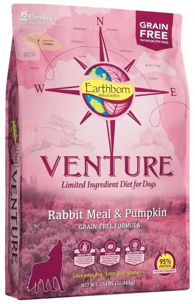Venture Grain Free Rabbit Meal & Pumpkin Dry Dog Food 25-lb