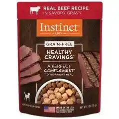 Instinct Healthy Cravings Grain-free Tender Beef Recipe Meal Topper Pouches For Dogs 3-oz