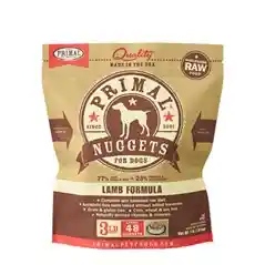 Raw Frozen Canine Lamb Formula Nuggets Dog Food 3-lb