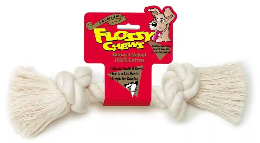 Mammoth Flossy Chews Rope Bone White Large 14"