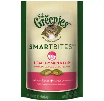 Smartbites Heathy Skin & Fur Salmon Cat Treats 2.1-oz