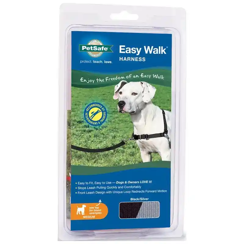 Easy Walk Harness, No Pull Dog Harness Medium Black