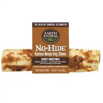No-hide Easily Digestible Rawhide Alternative Venison Flavor Dog Chews 7" - Single