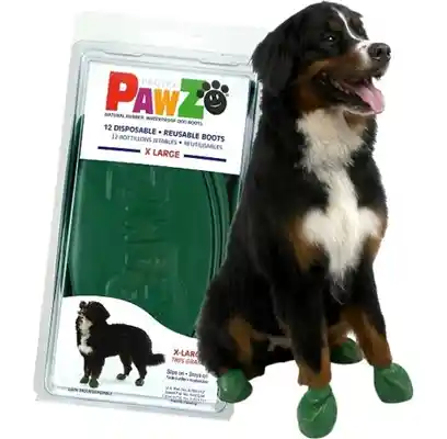 Waterproof Dog Boots, Dark Green, 12 Count X-large