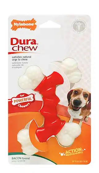 Nylabone Durachew Bacon Flavored Dbl Bone Petite