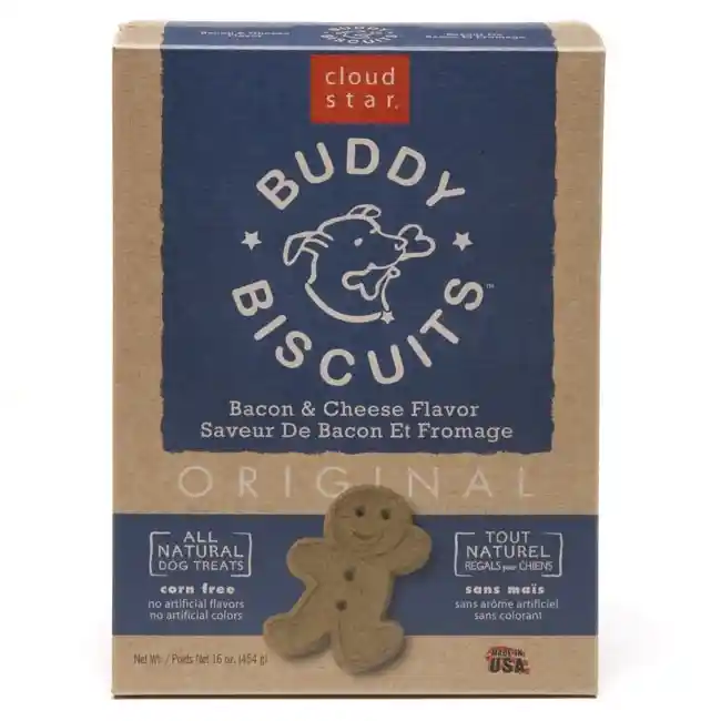 Buddy Biscuits Oven Baked Bacon & Cheese Dog Treats 16-oz