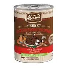 Chunky Grain-free Big Texas Steak Tips Dinner Canned Dog Food 12.7-oz