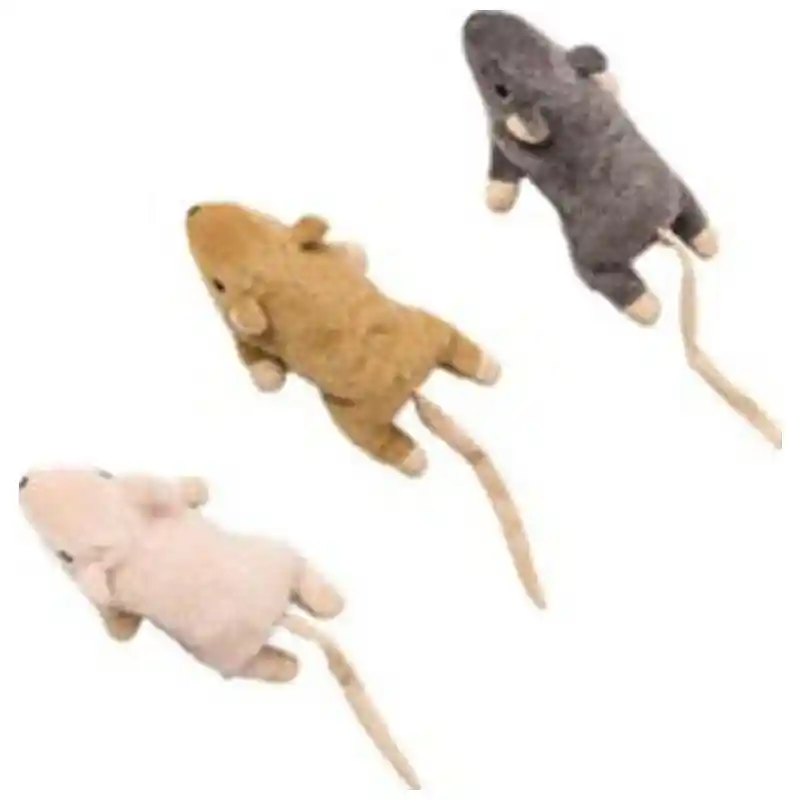 Flat Mouse W/catnip Cat Toy Assorted 5.5in;
