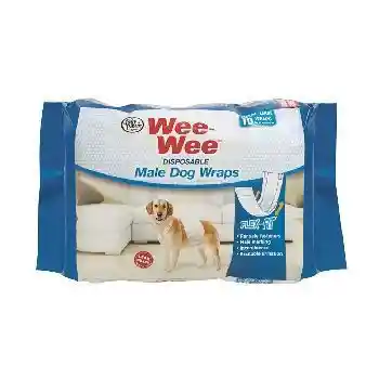 Wee-wee Disposable Male Wraps Med/lrg/12ct;