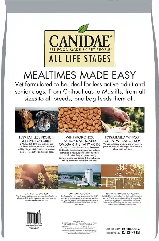 All Life Stages Less Active/senior Formula Dry Dog Food 30-lb