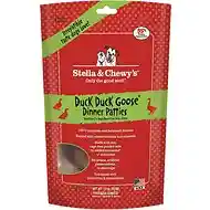 Dinner Patties Duck Goose Grain Free Freeze Dried Raw Dog Food 25-oz
