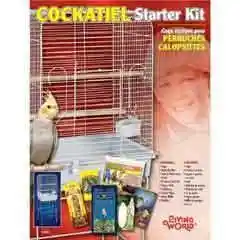 Cockatiel Exotic Cage Kit With Stand - White 17"x15"x66"